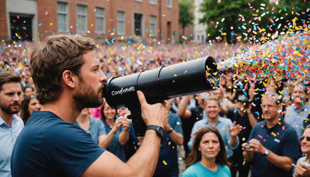Comment fonctionne un canon à confettis ?