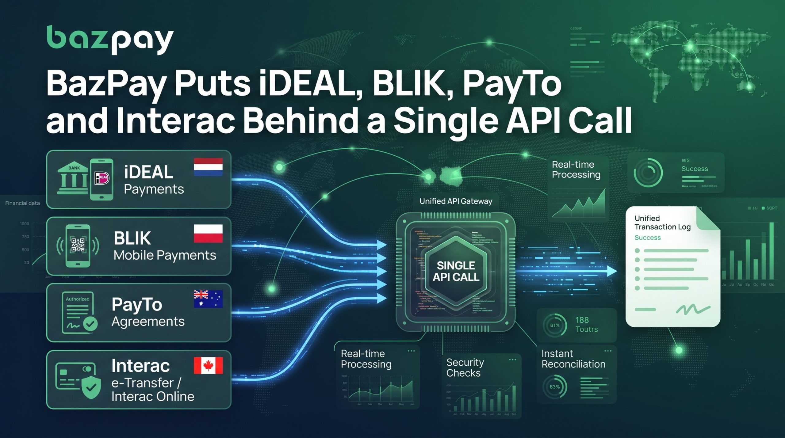 BazPay Puts iDEAL, BLIK, PayTo and Interac Behind a Single API Call